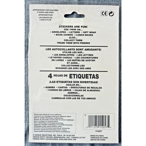 Unique Industries Valentine's Day Sticker Sheets Lot of 8 #16 - Picture 3 of 3